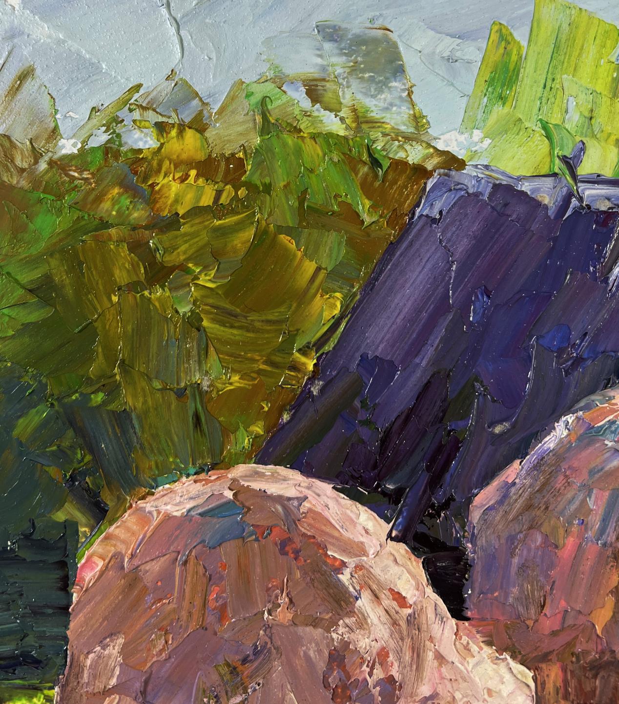 Textured impasto oil painting of vegetables by Boris Serdyuk
