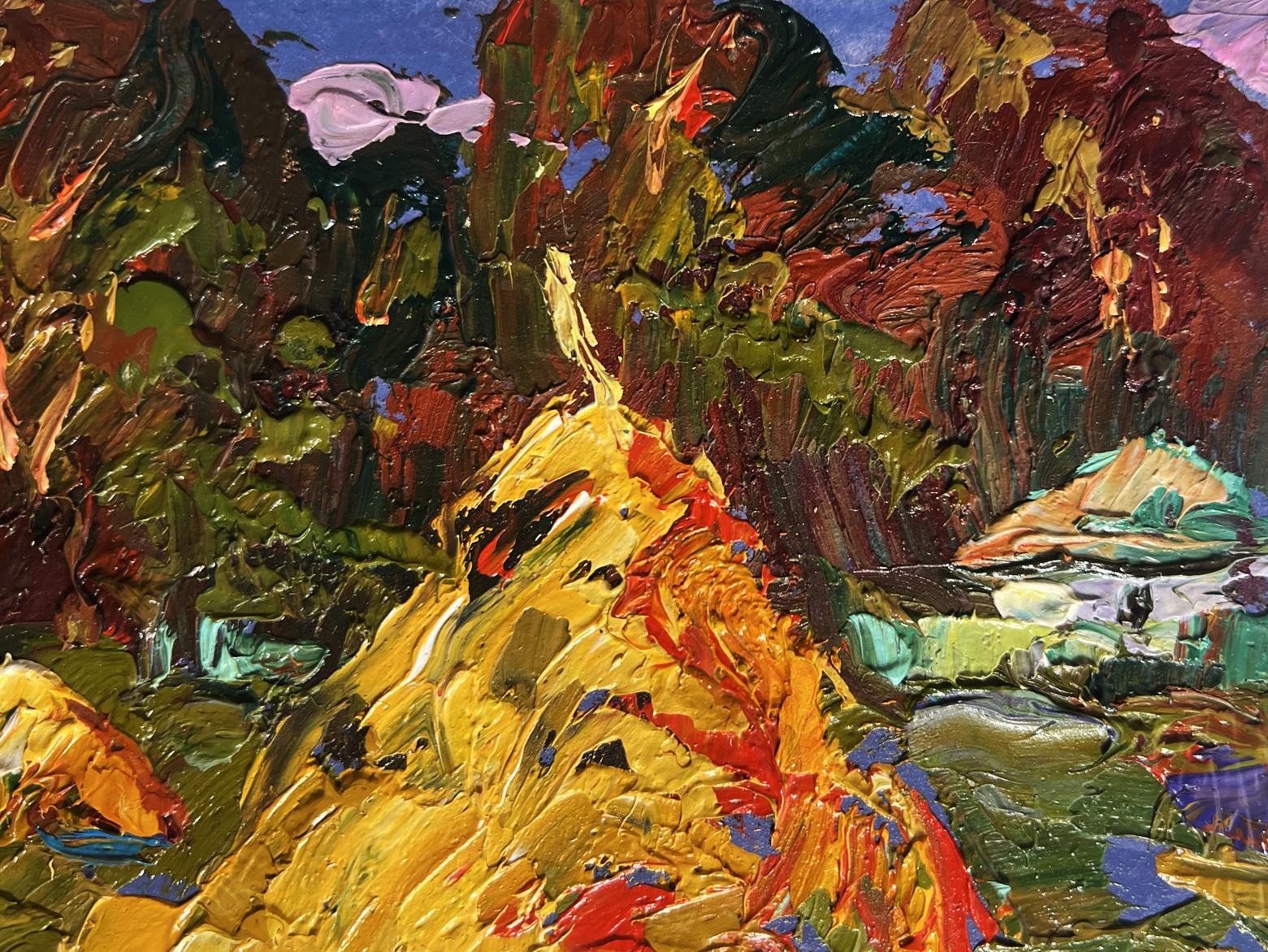 Vibrant impressionist oil painting Returning from the field in the evening by Oleksiy Ivanyuk
