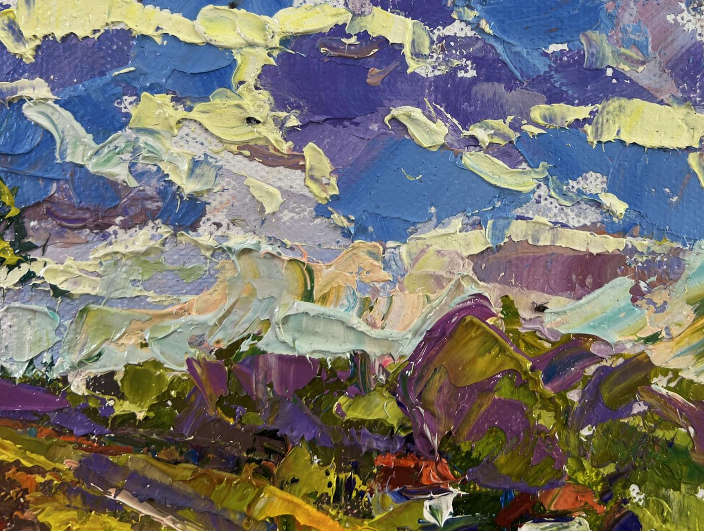 Vibrant Oleksiy Ivanyuk oil painting of clouds like fairy tale ships