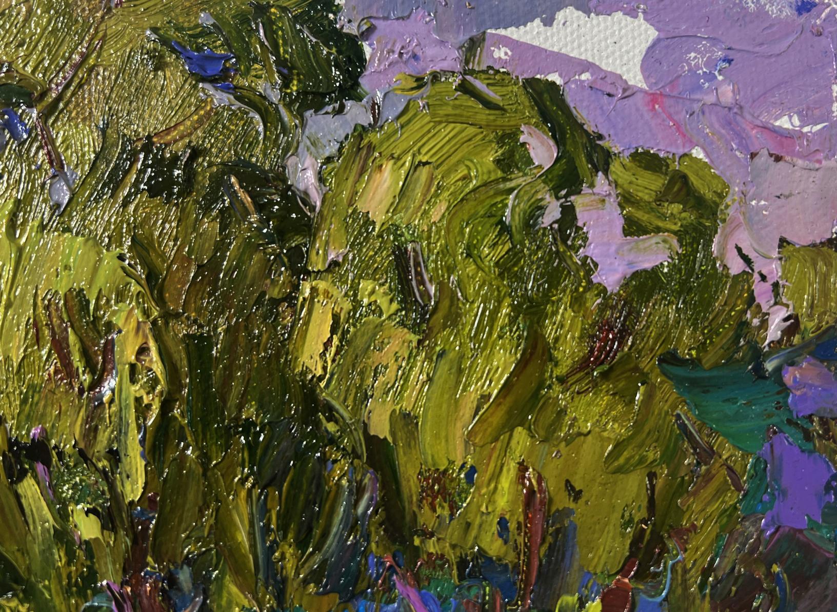 Vibrant oil painting Vacations in the village sun by Oleksiy Ivanyuk