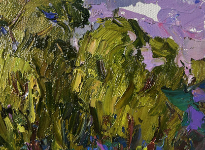 Vibrant oil painting Vacations in the village sun by Oleksiy Ivanyuk