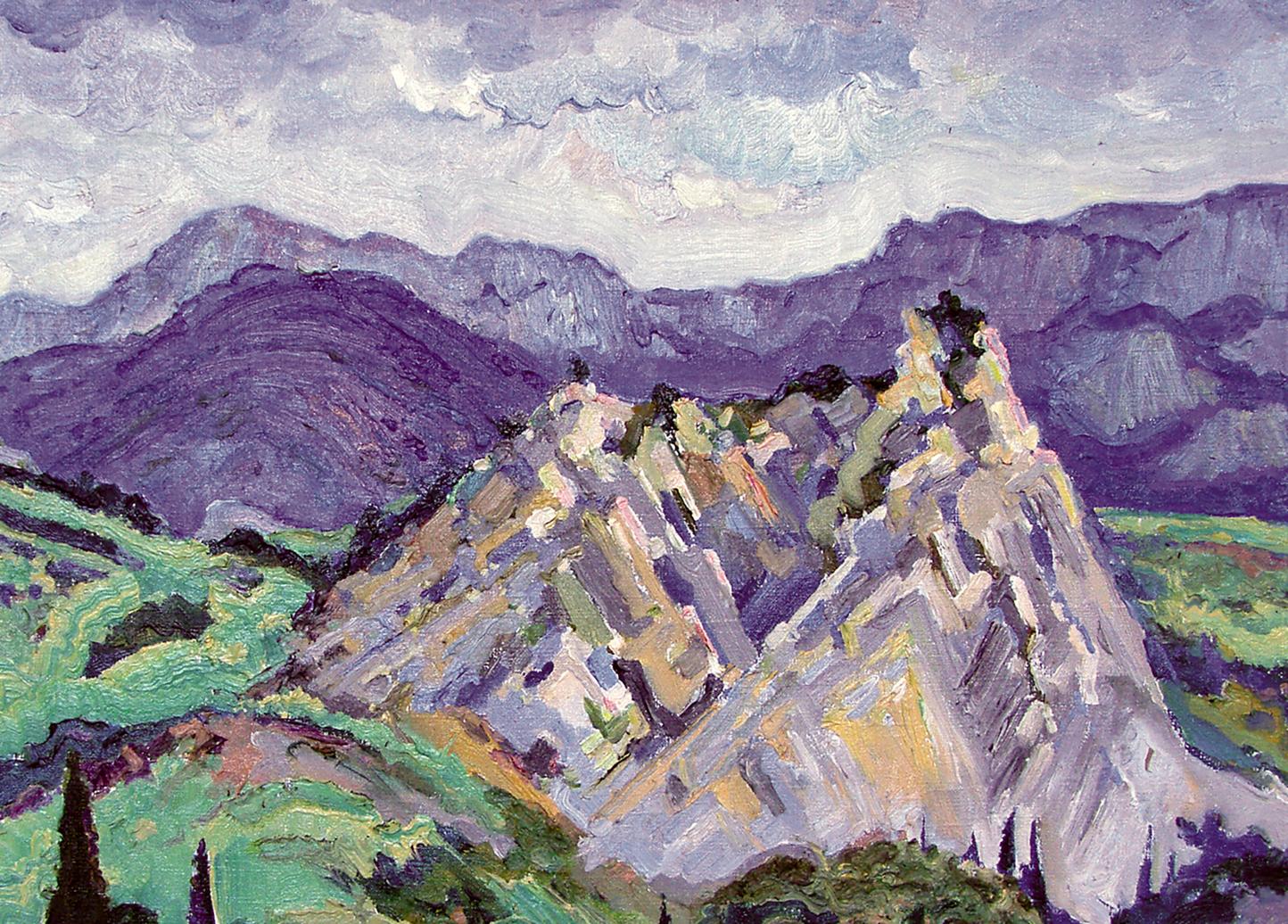 Oil painting Spring in the mountains by Leonid Pavlenko