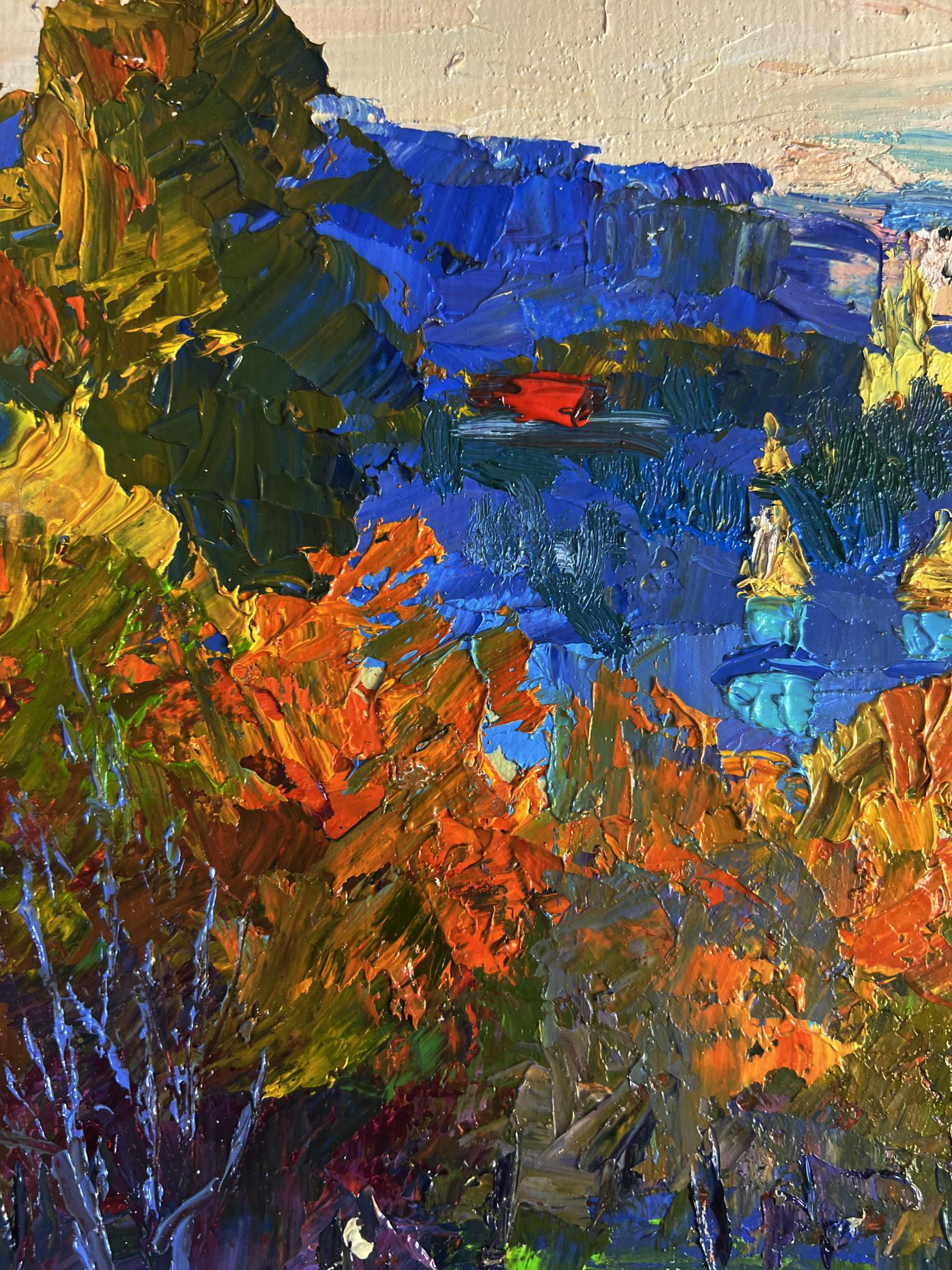 Oil painting View from the autumn forest by Boris Serdyuk