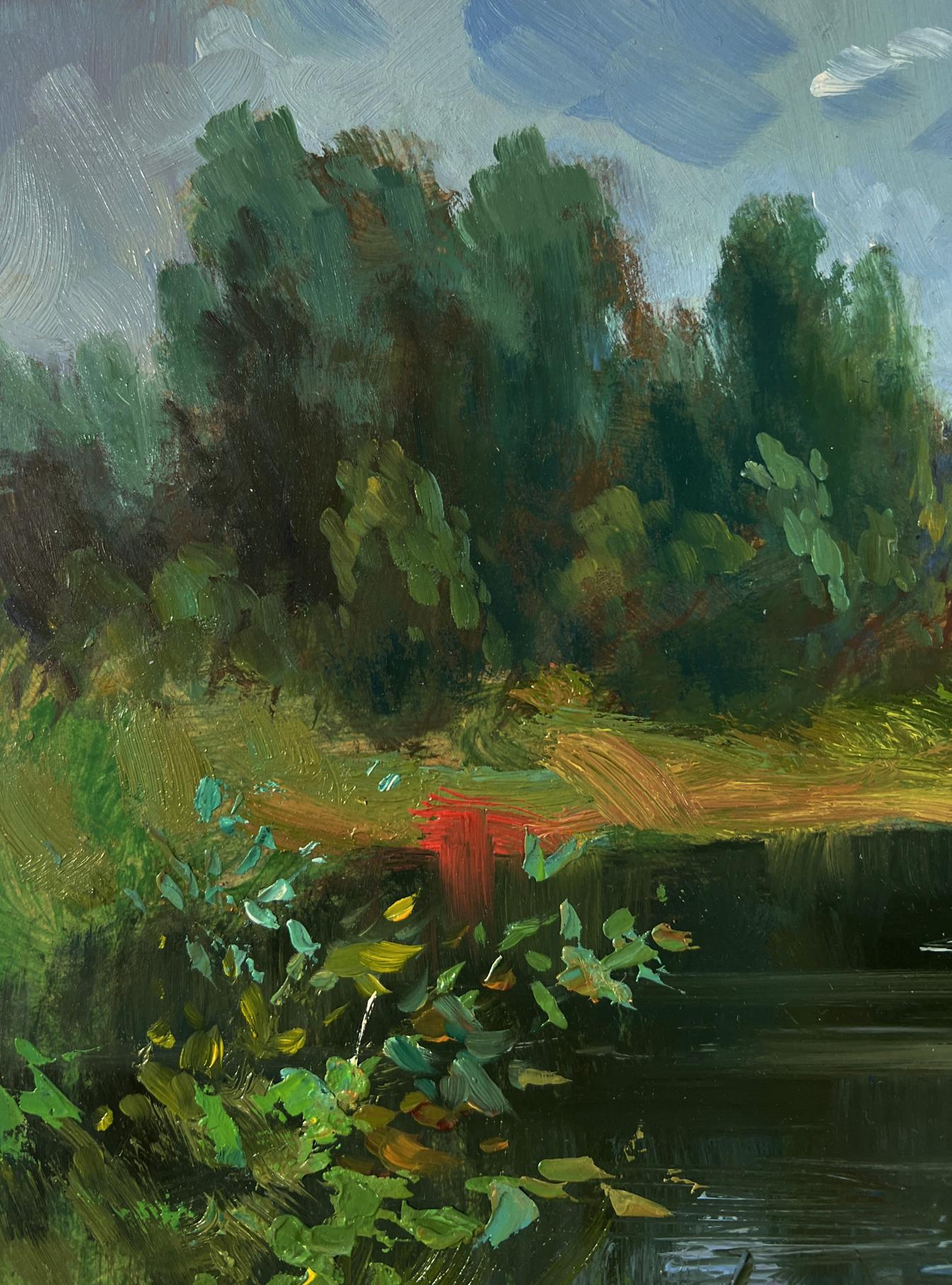 Vibrant impressionist oil painting The Winding River by Yuriy Suprunchuk