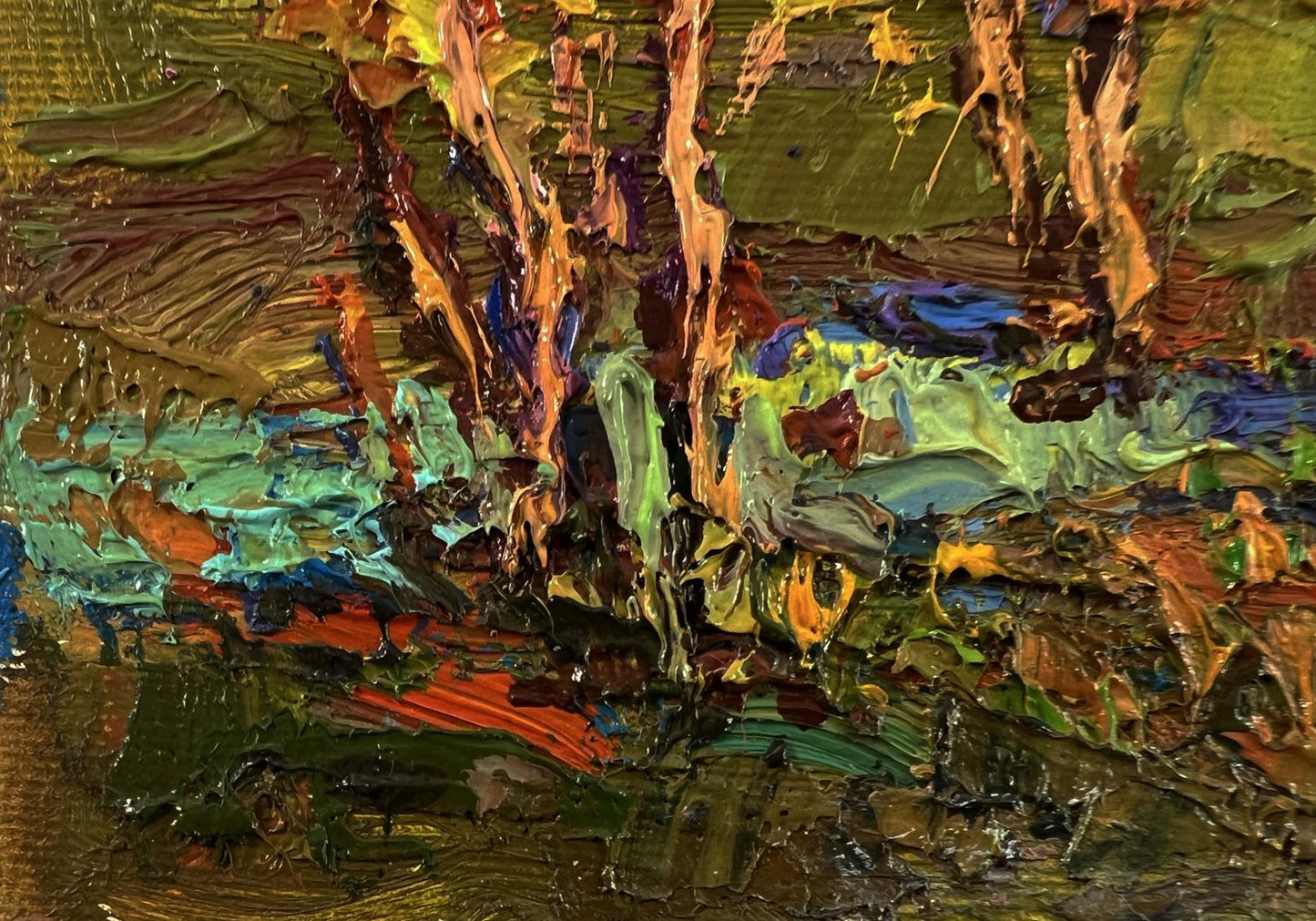 Vibrant impressionist oil painting Autumn horizon by Oleksiy Ivanyuk