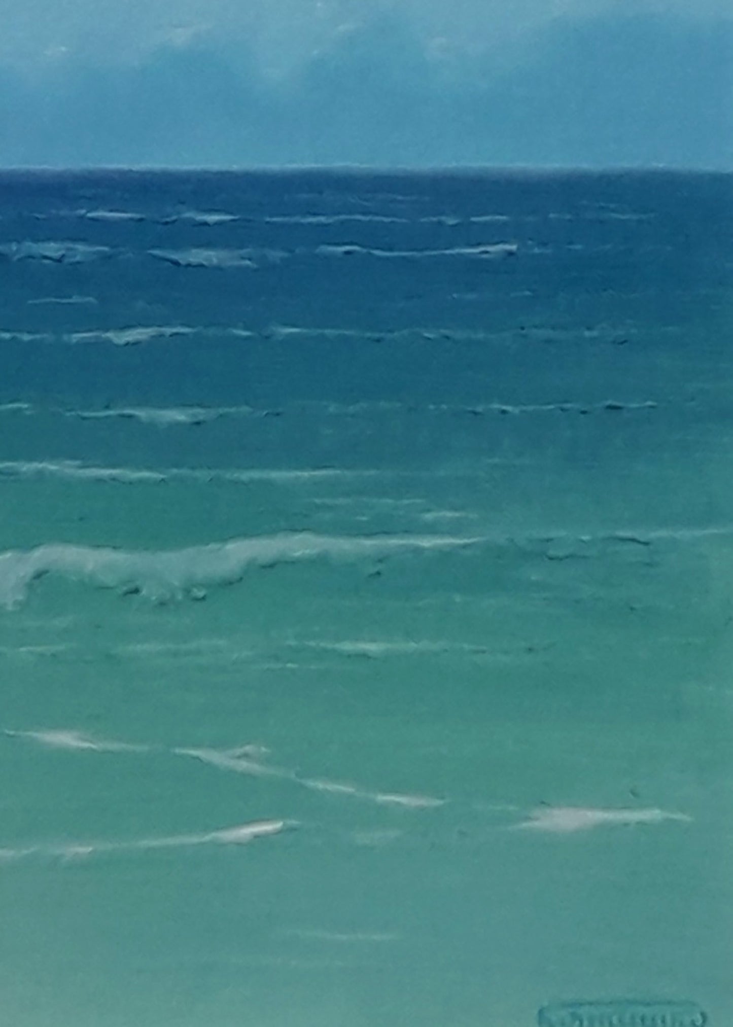 Vibrant turquoise ocean waves by Vasily Korkishko oil painting