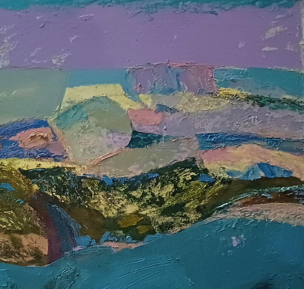 Abstract oil painting Silence that hides untold histories by Tatyana Shulyak