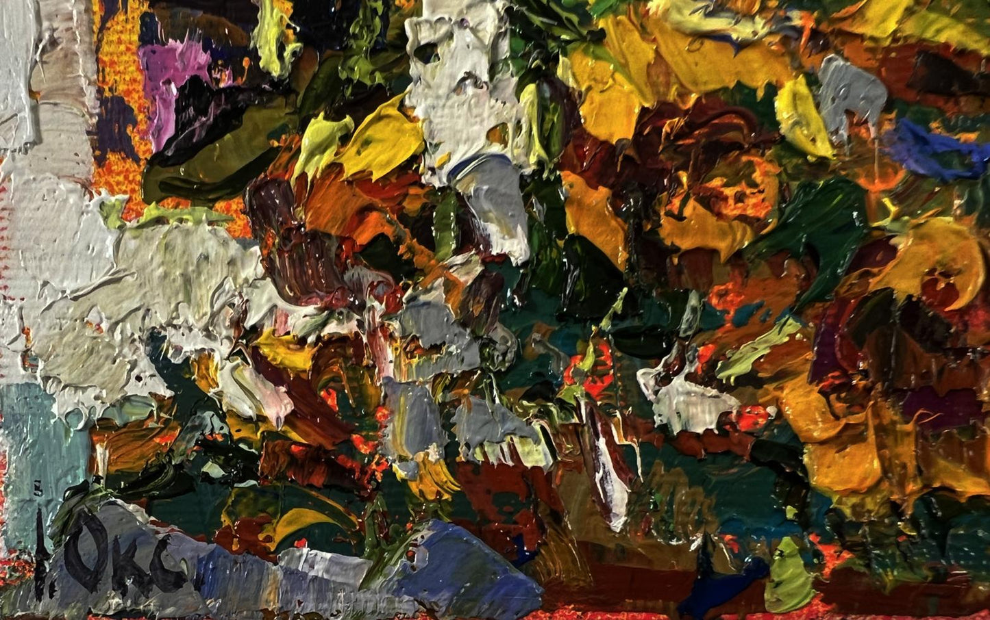 Vibrant oil painting Flowers of the sun by Oksana Ivanyuk