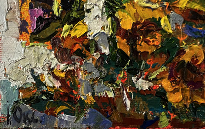 Vibrant oil painting Flowers of the sun by Oksana Ivanyuk