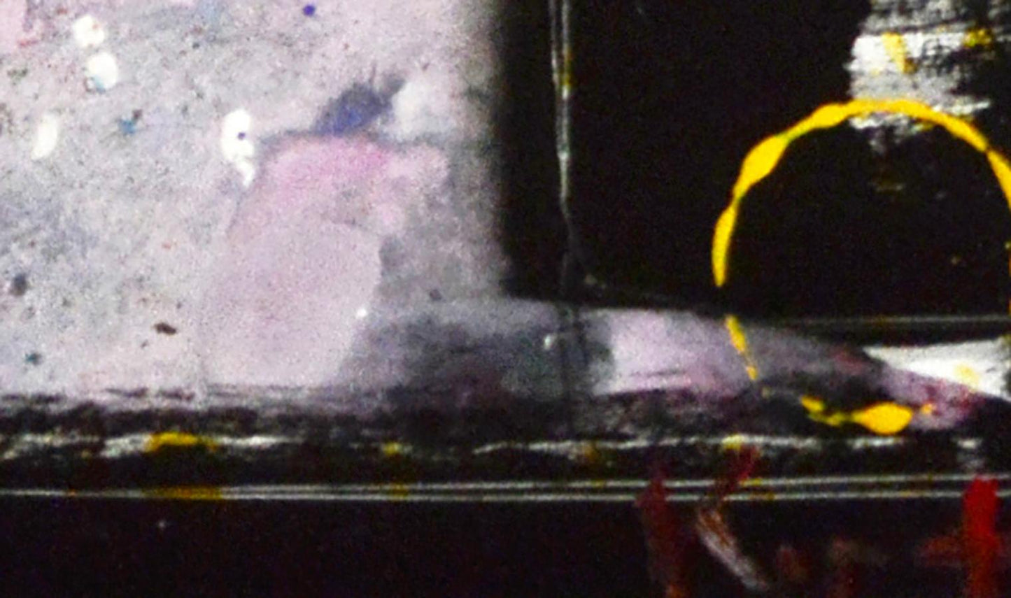 Blurry abstract oil painting of indoor plants by Natalia Korf-Ivaniuk