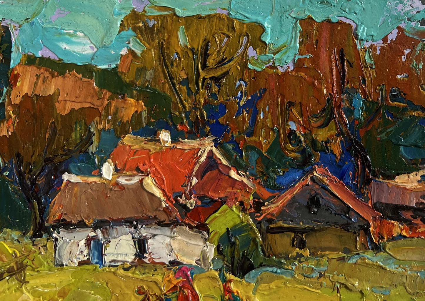 Vibrant impressionist oil painting After a walk home by Oksana Ivanyuk