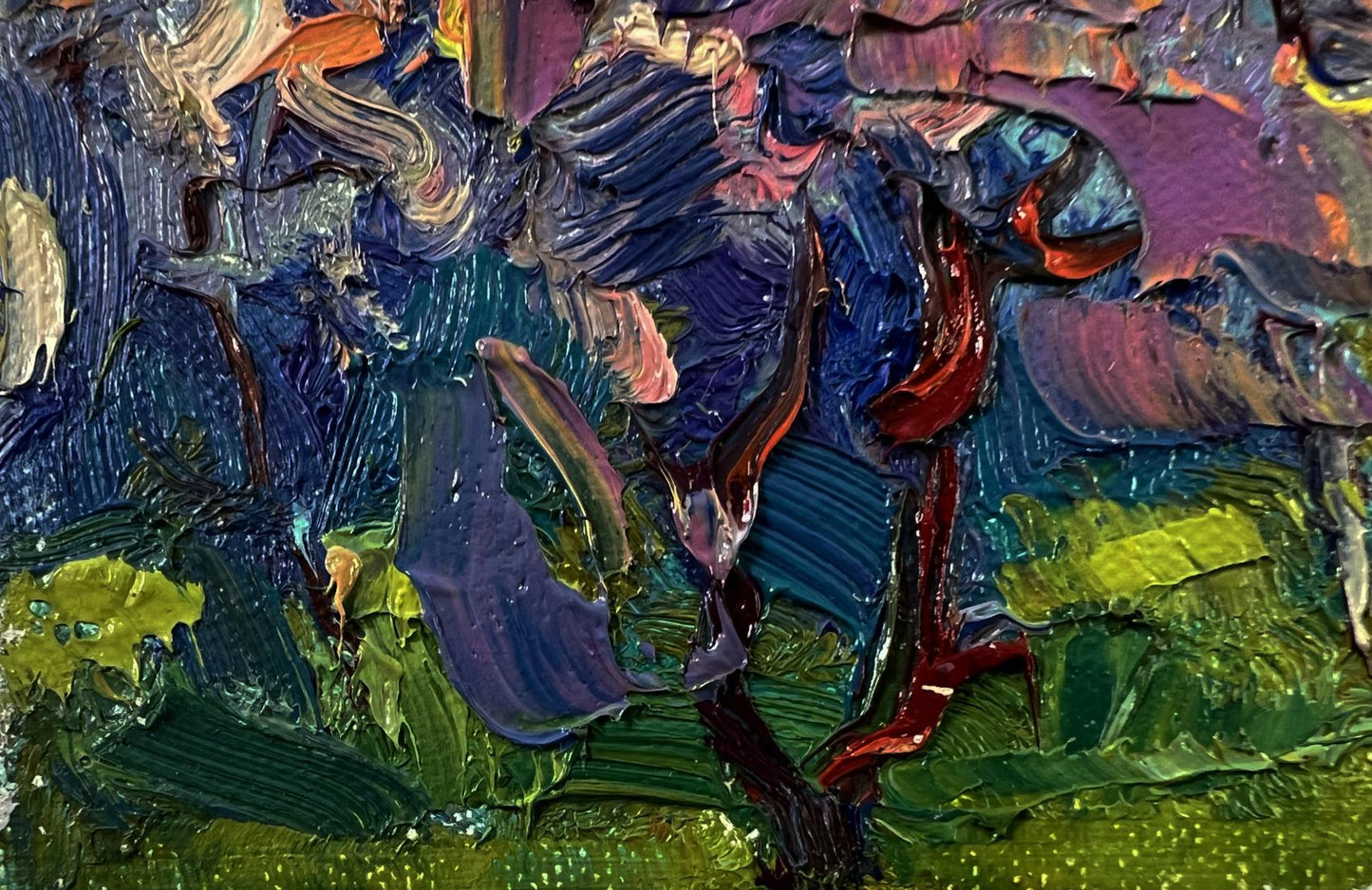 Vibrant oil painting Morning sound of bells by Oksana Ivanyuk