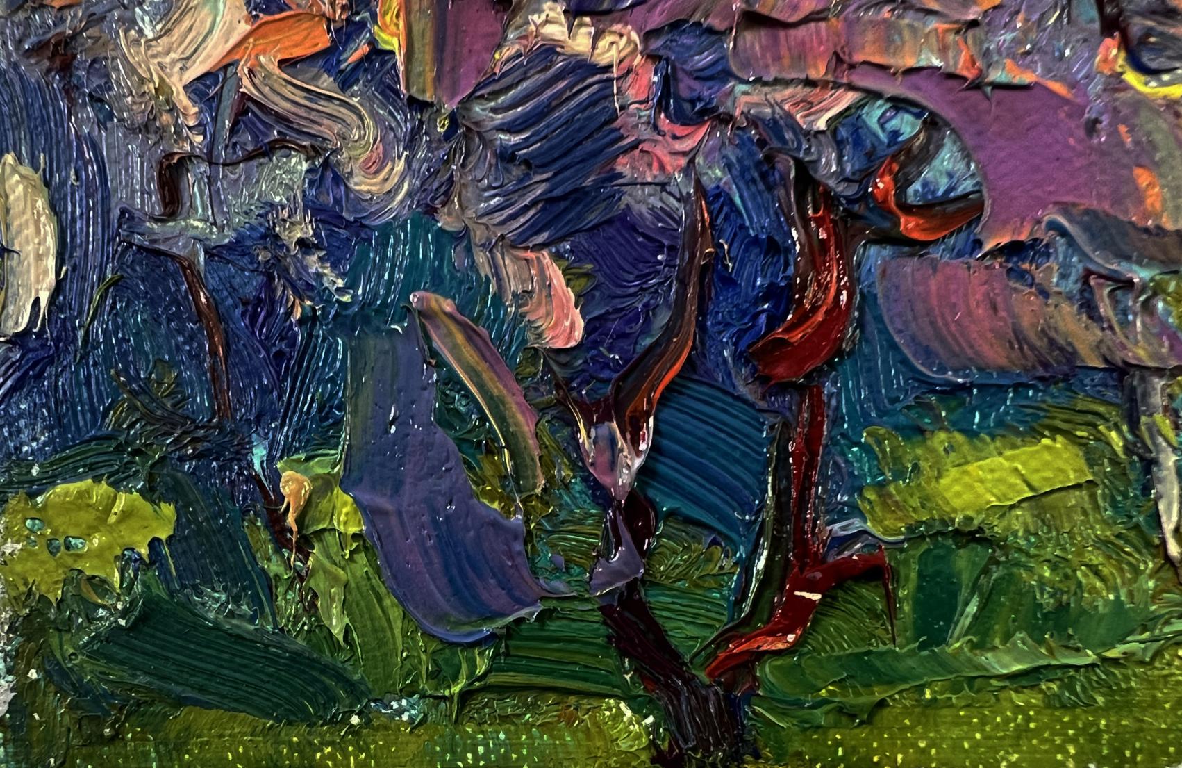 Vibrant oil painting Morning sound of bells by Oksana Ivanyuk