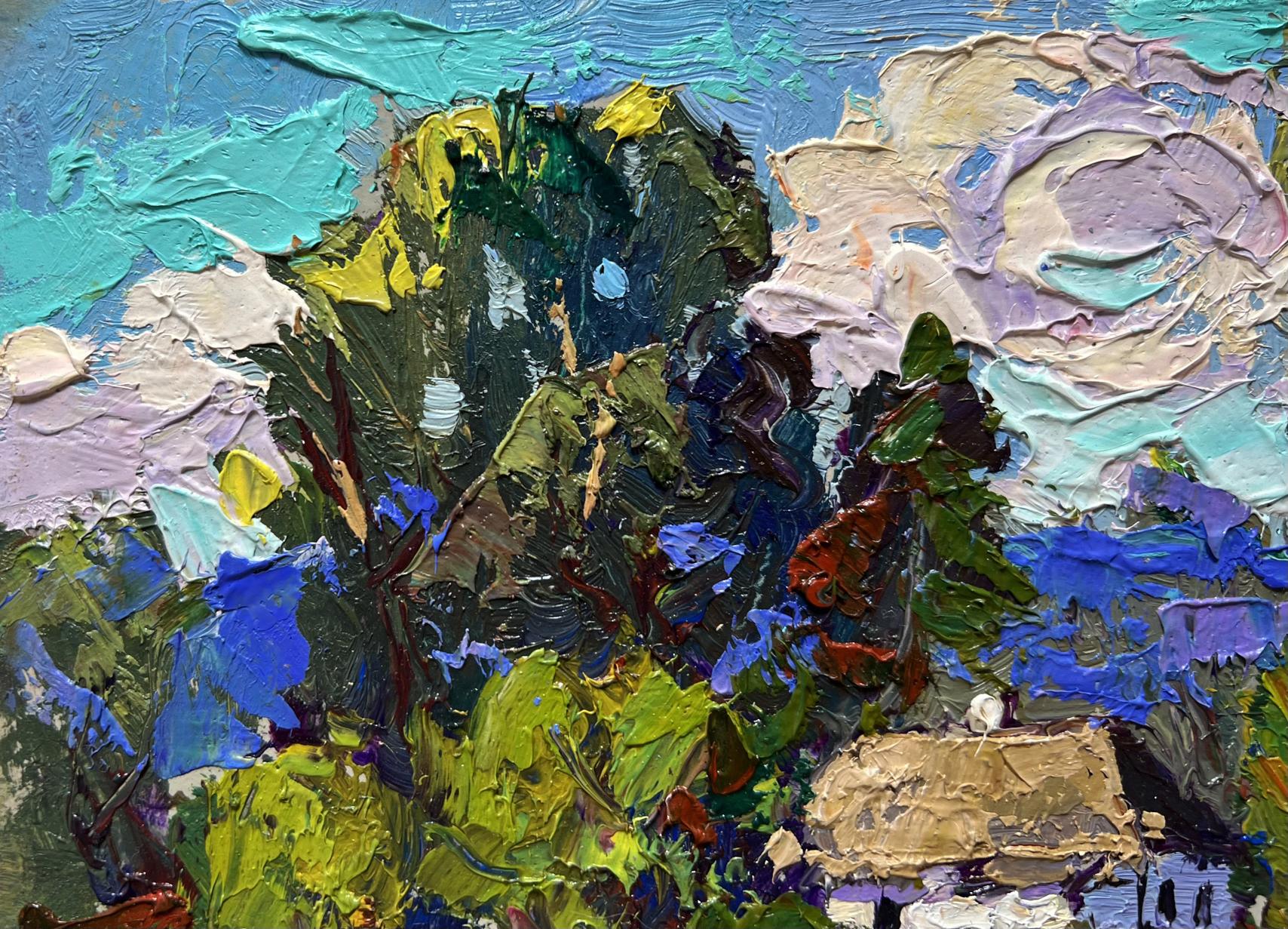 Vibrant impressionist oil painting Light summer breeze by Oksana Ivanyuk