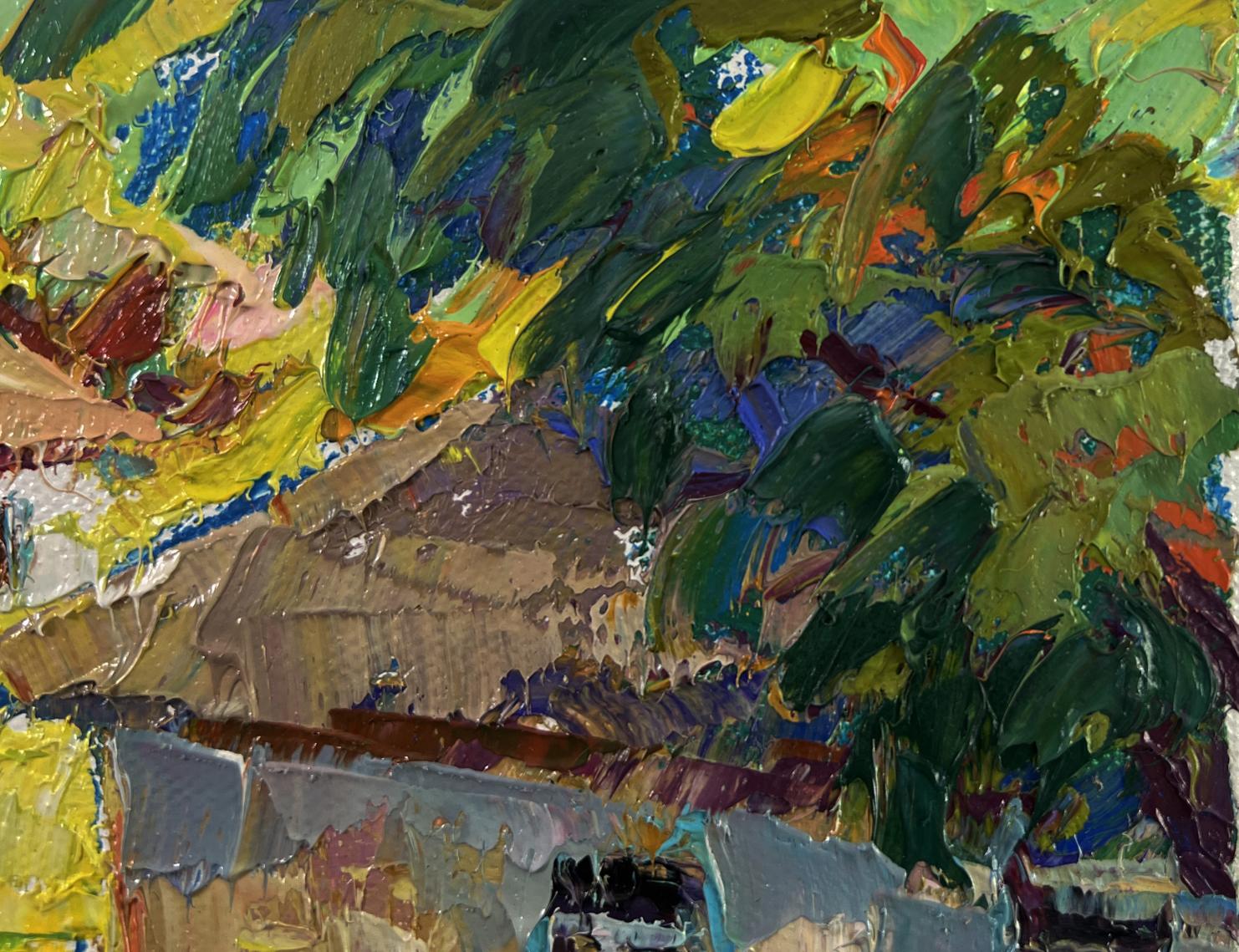 Vibrant impressionist oil painting Silence under the evening sky by Oleksiy Ivanyuk