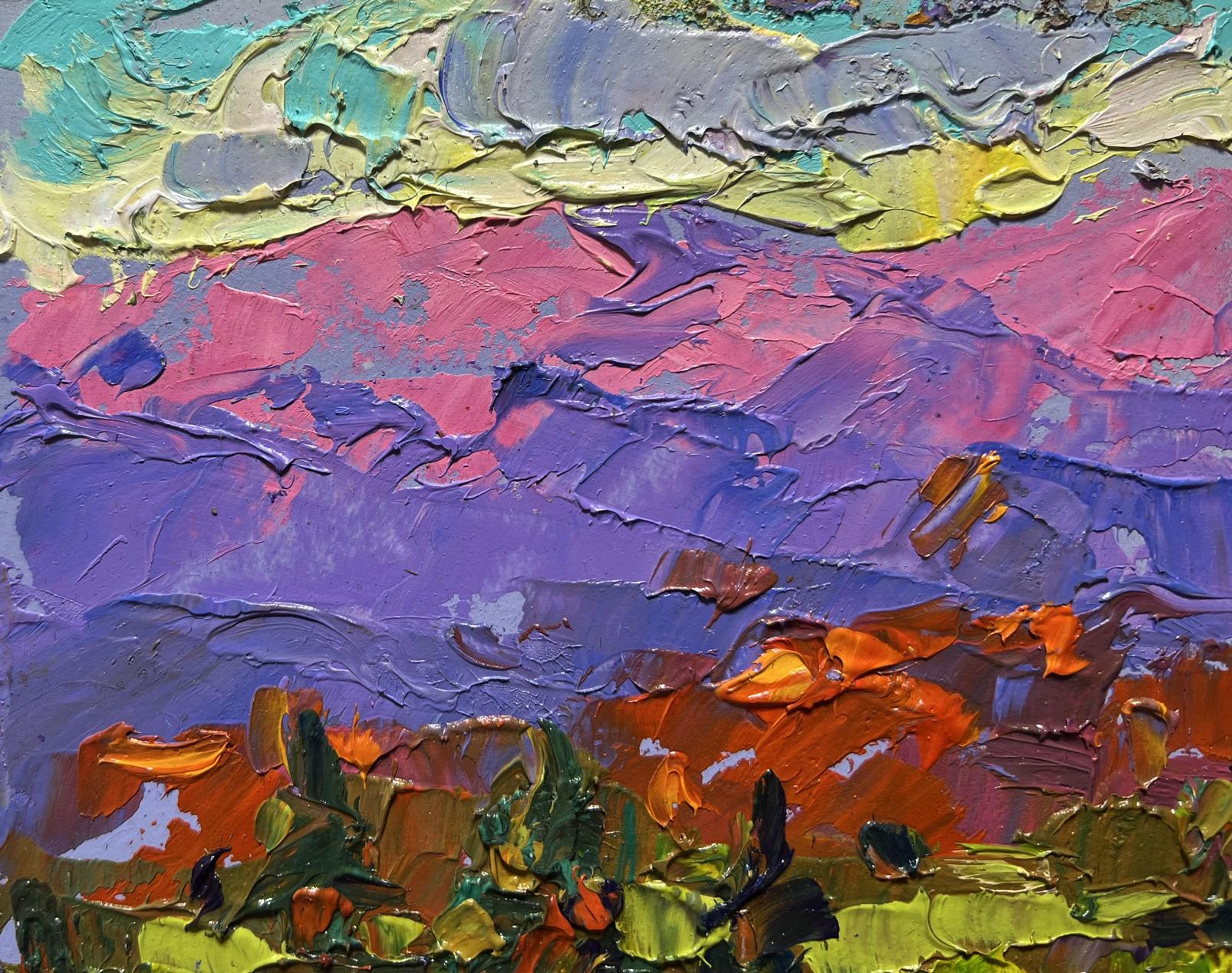 Vibrant impressionist oil painting Fresh mountain stream by Oleksiy Ivanyuk