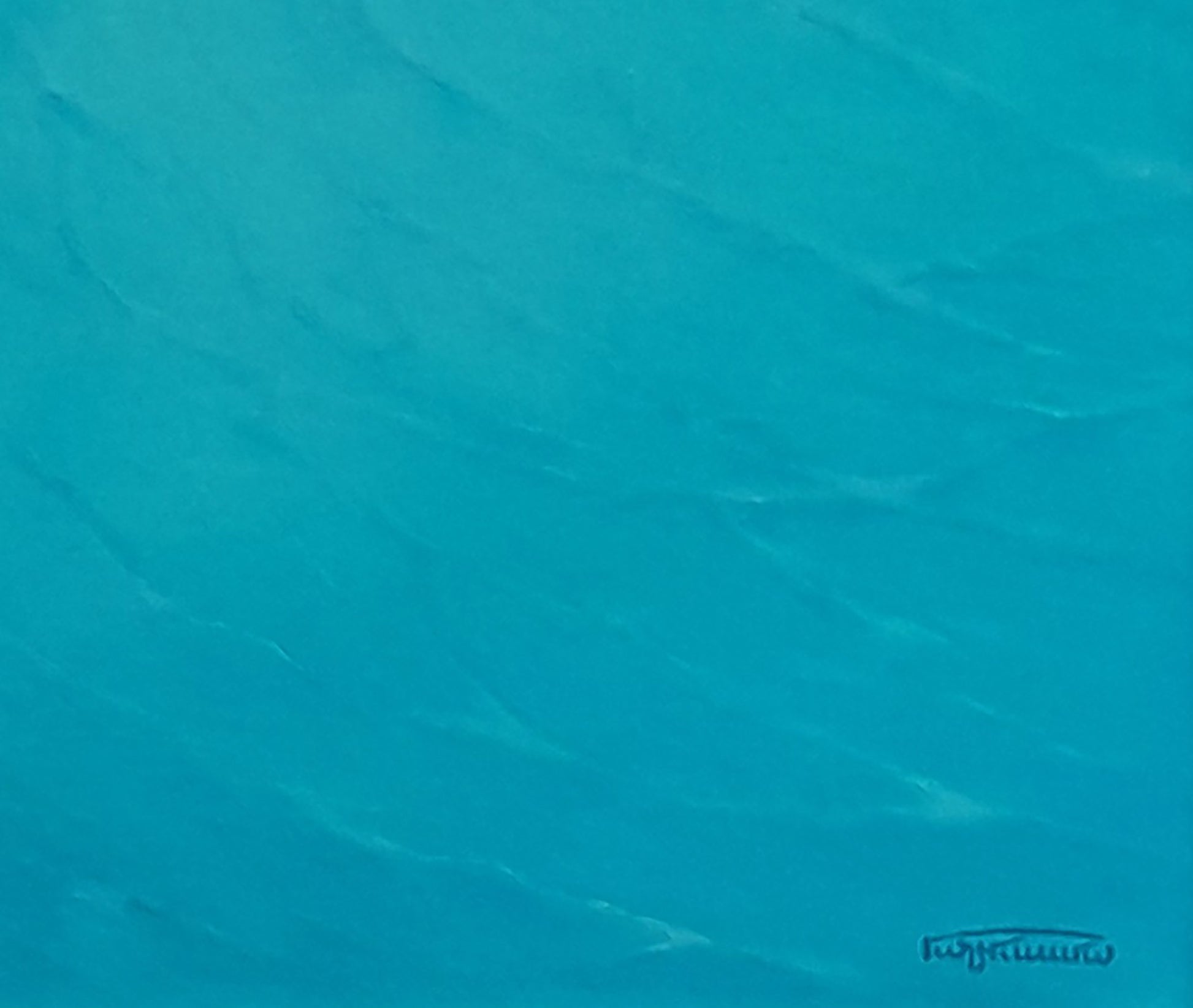 Oil painting Seascape at dawn by Vasily Korkishko, textured turquoise waves