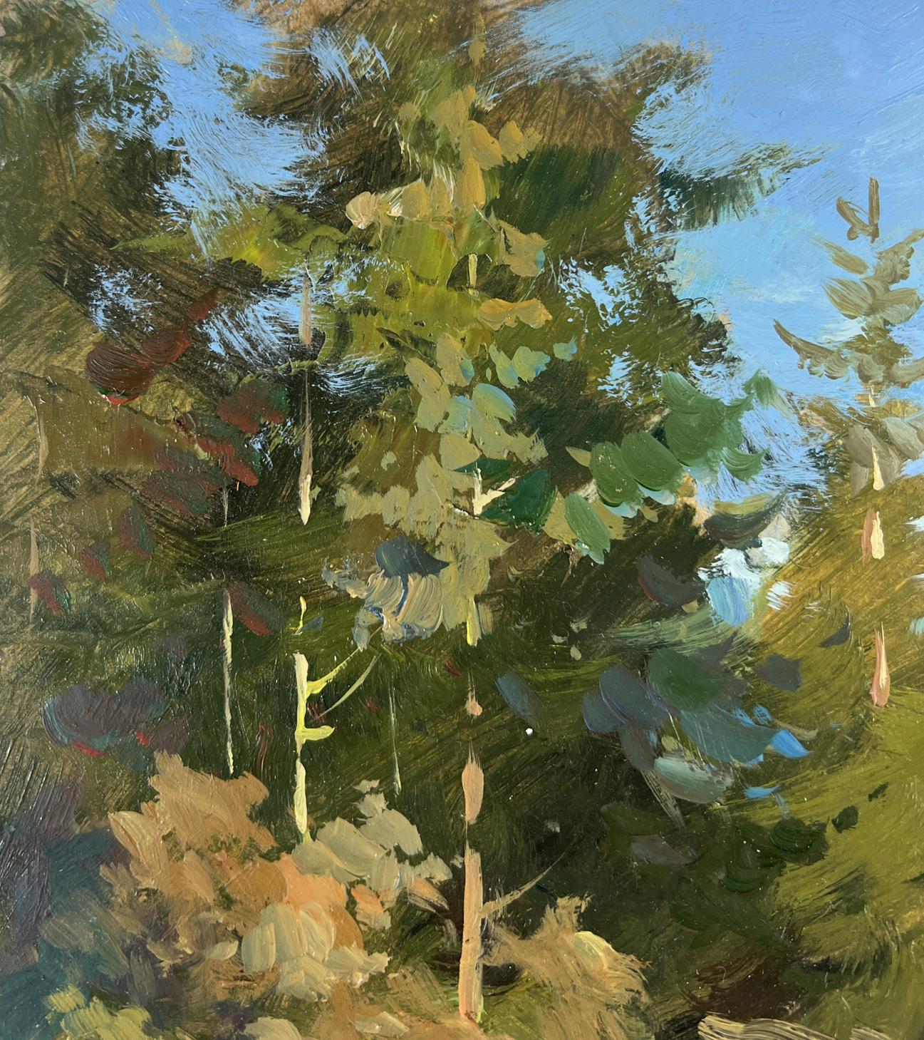 Vibrant impressionist oil painting Silent waters of the forest by Yuriy Suprunchuk