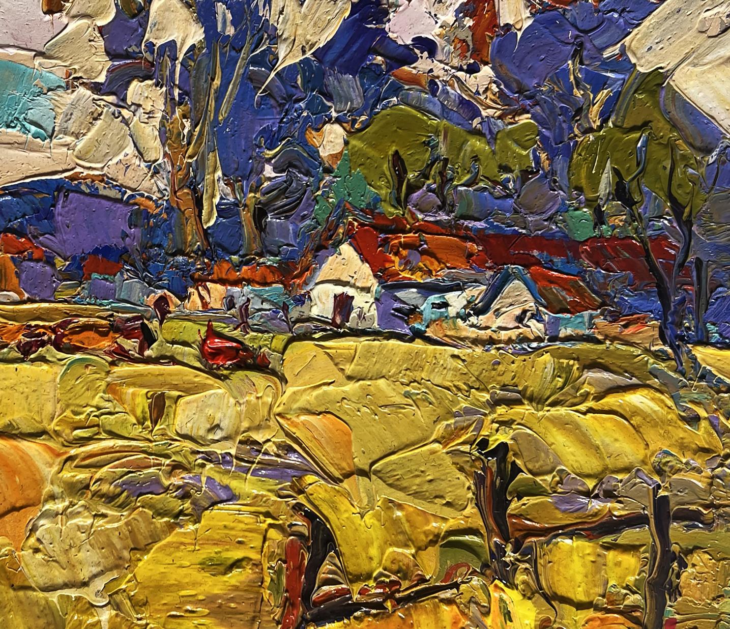 Vibrant impressionist oil painting Hot sunny day in the village by Oleksiy Ivanyuk