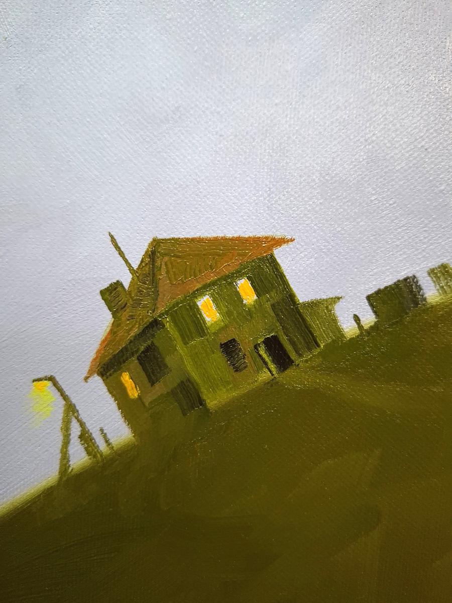 Oil painting Golden Chicken Sergey Voichenko