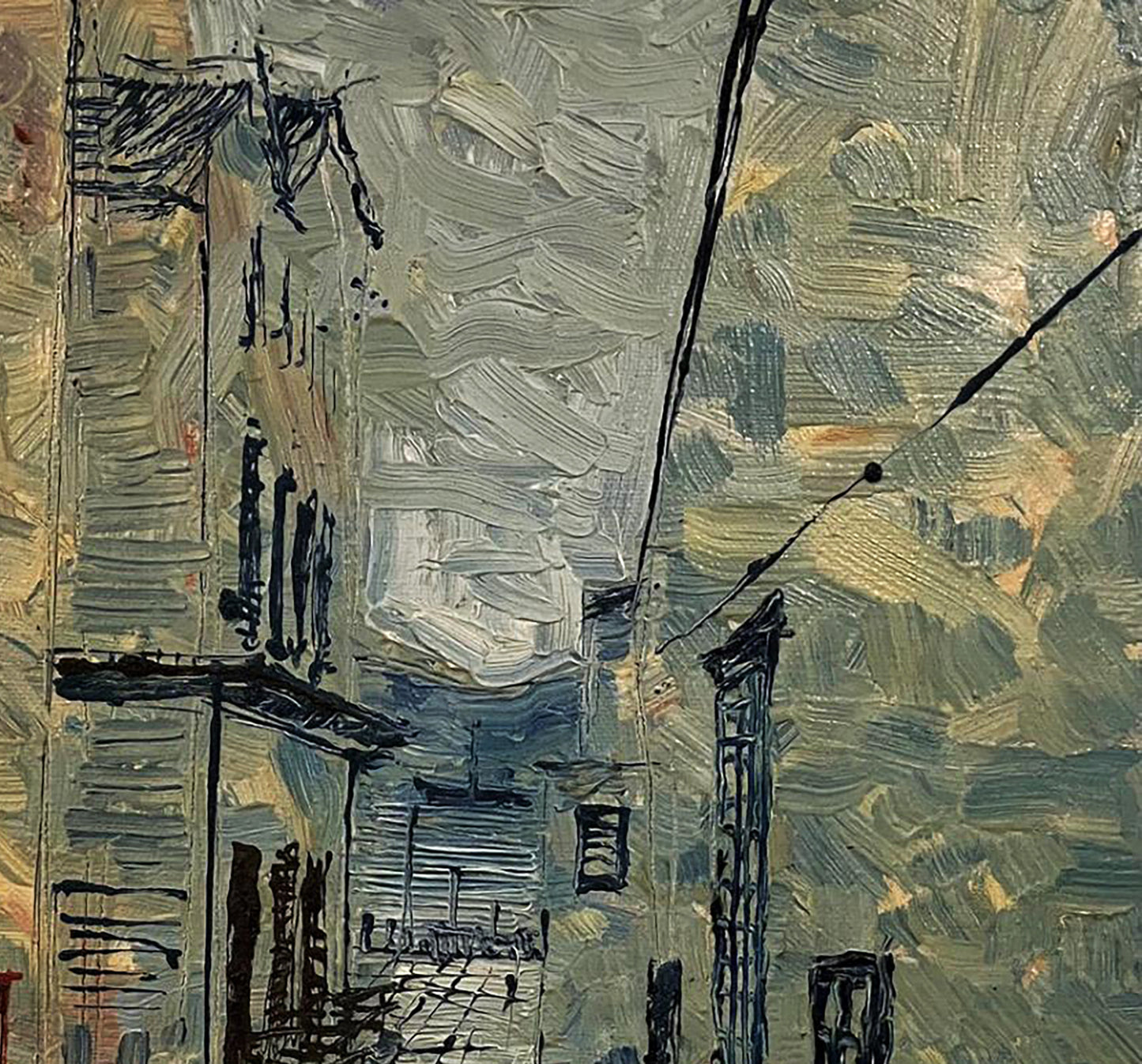 Textured oil painting of Visibility by Serhiy Kovalev cityscape
