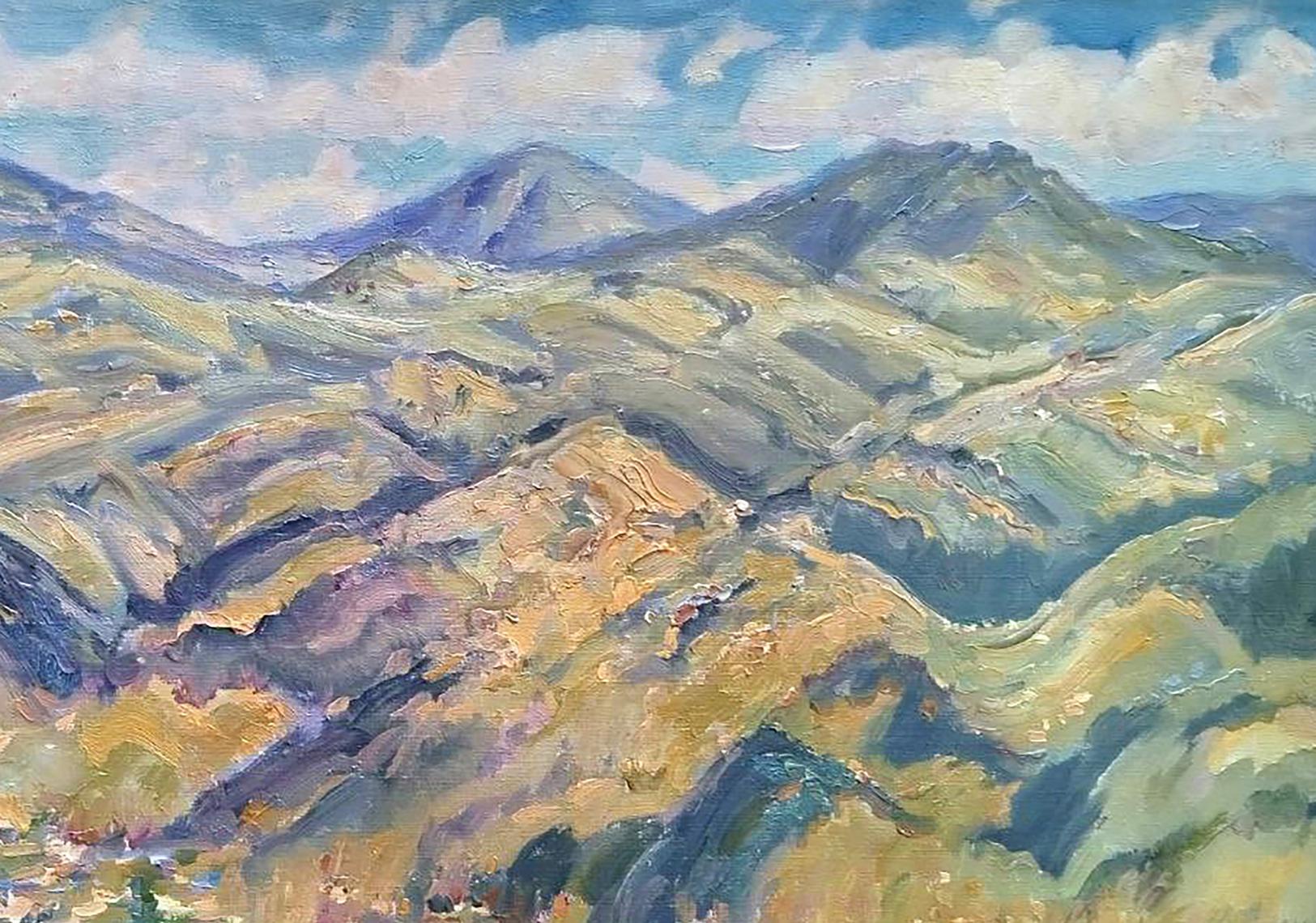 Vibrant impressionist oil painting Among the Mountains by Leonid Pavlenko