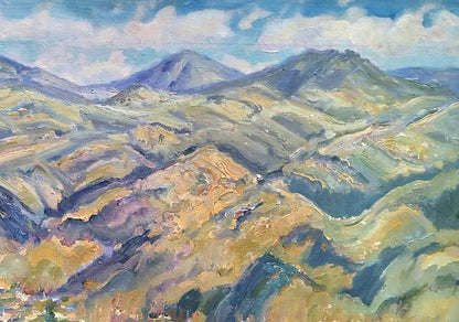 Vibrant impressionist oil painting Among the Mountains by Leonid Pavlenko