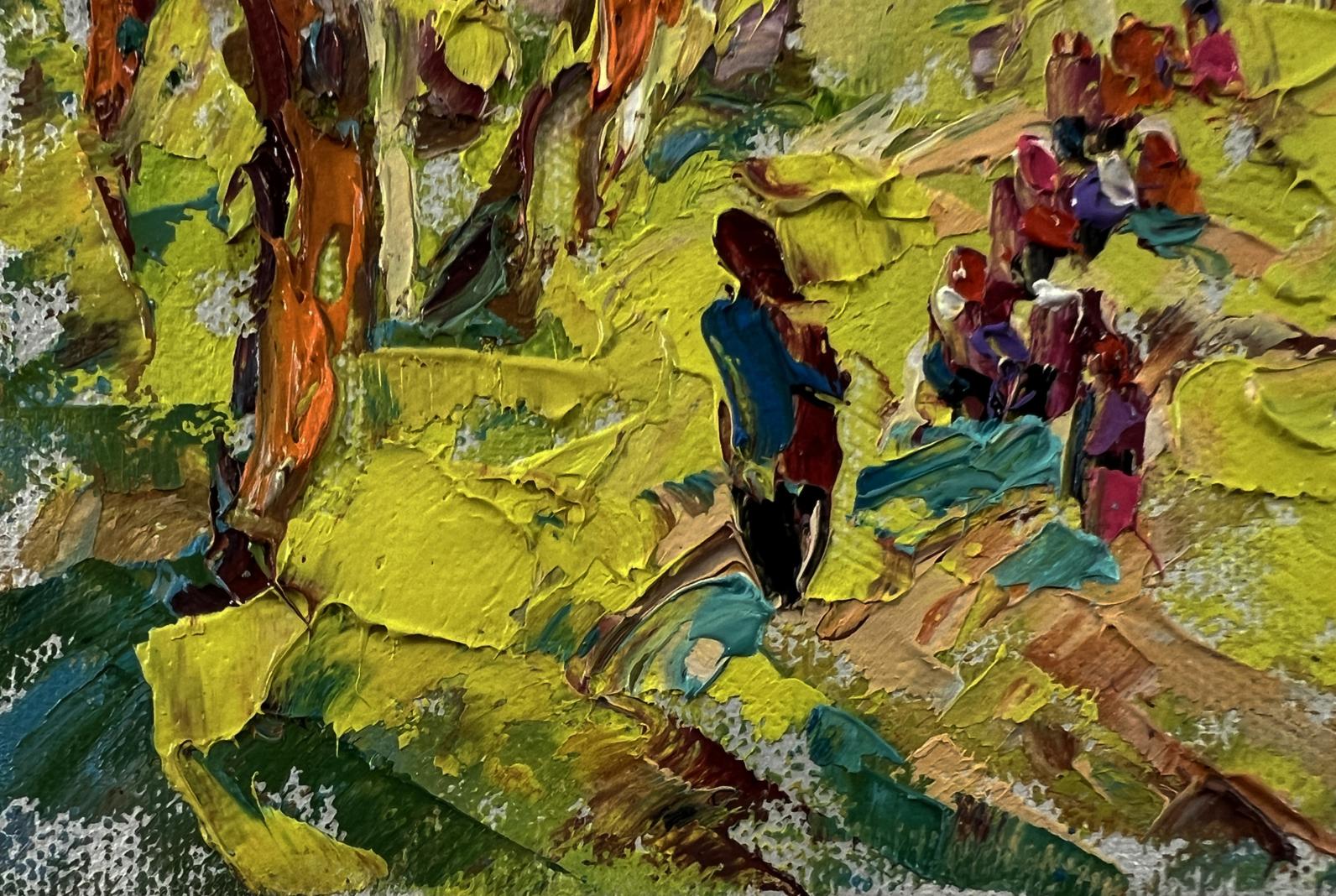 Vibrant impressionist oil painting On a walk in the forest by Oleksiy Ivanyuk