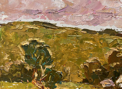 Oil painting A Walk Along the Outskirts of the Village by Oleksiy Ivanyuk