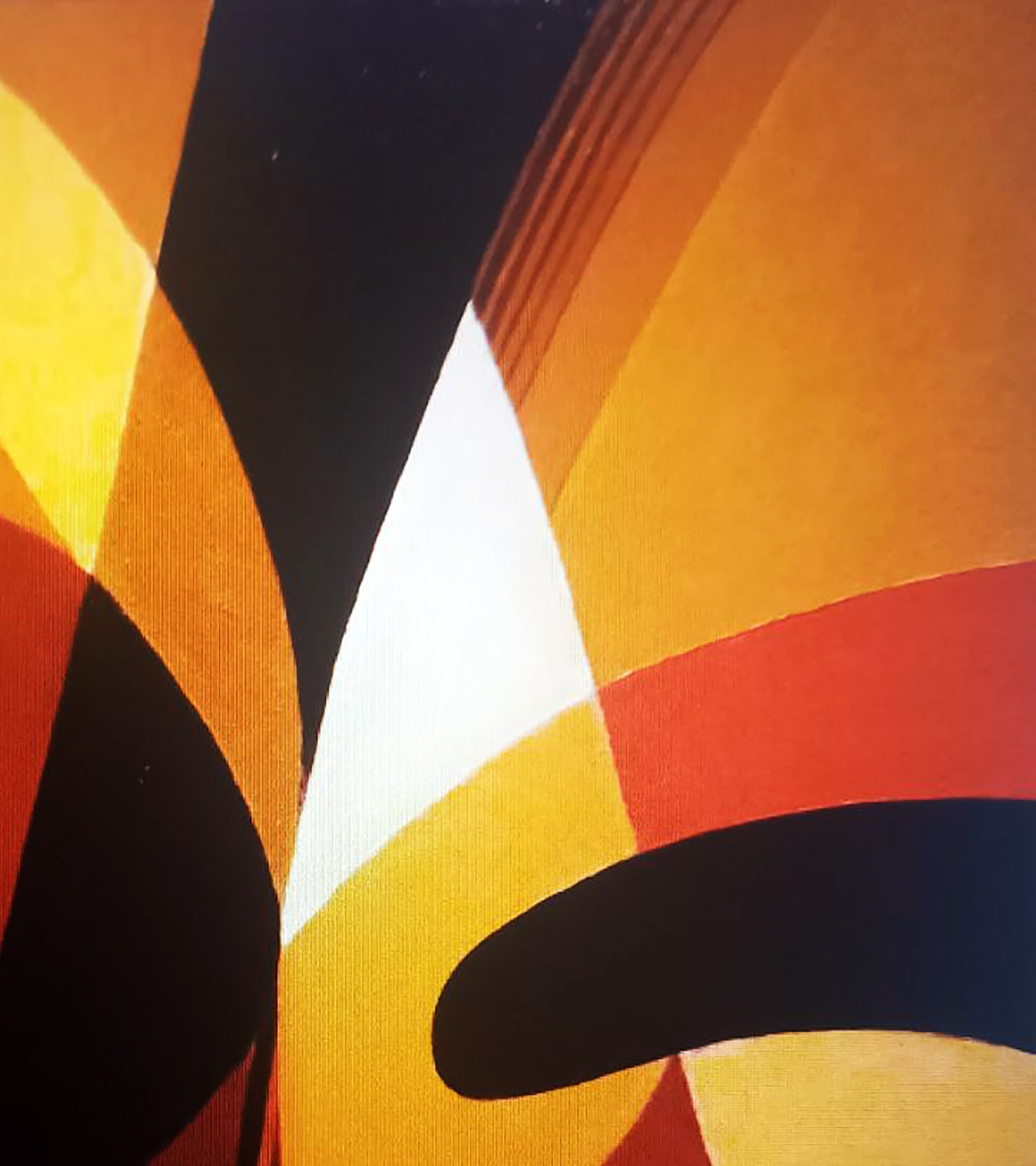 Oil painting Warm forms by Alexander Strashevich vibrant abstract curves