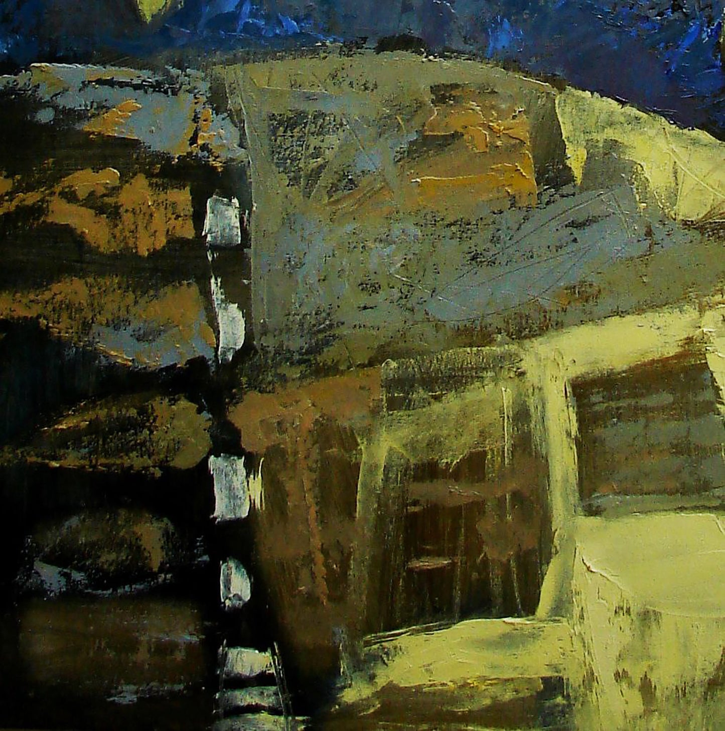Abstract oil painting Big fish by Tatyana Shulyak in earthy tones