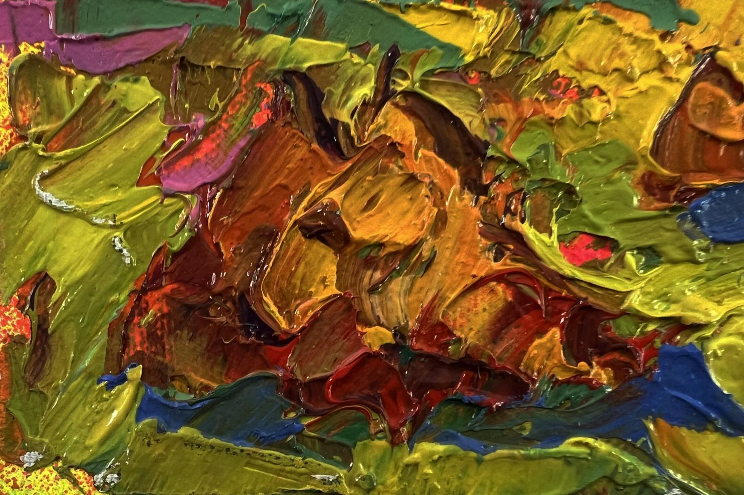 Vibrant impasto oil painting The Setting of the Sun by Oleksiy Ivanyuk