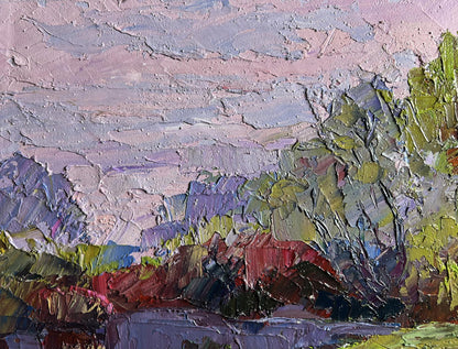 Oil painting Hot August Day by Boris Serdyuk impressionistic landscape