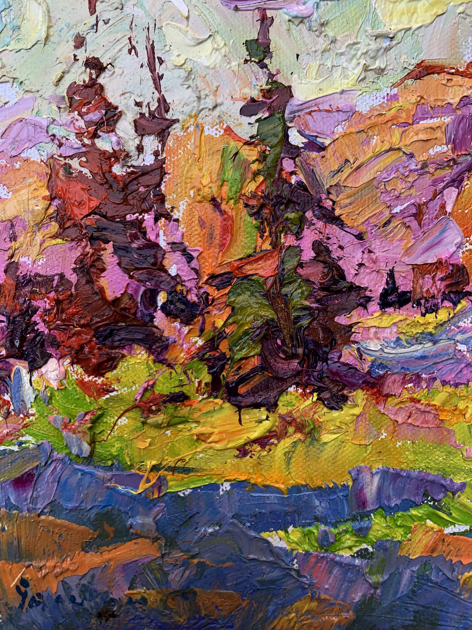 Oil painting Sunny autumn day by Ivanyuk Oleksiy vibrant textured artwork