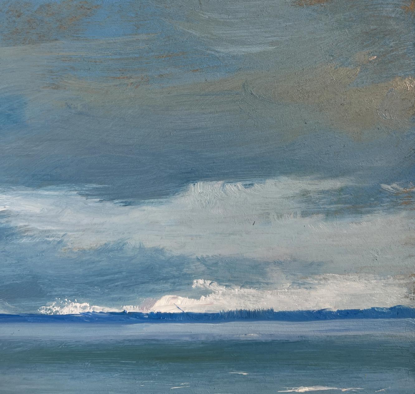 Serene oil painting The call of distant waves by Yuriy Suprunchuk seascape