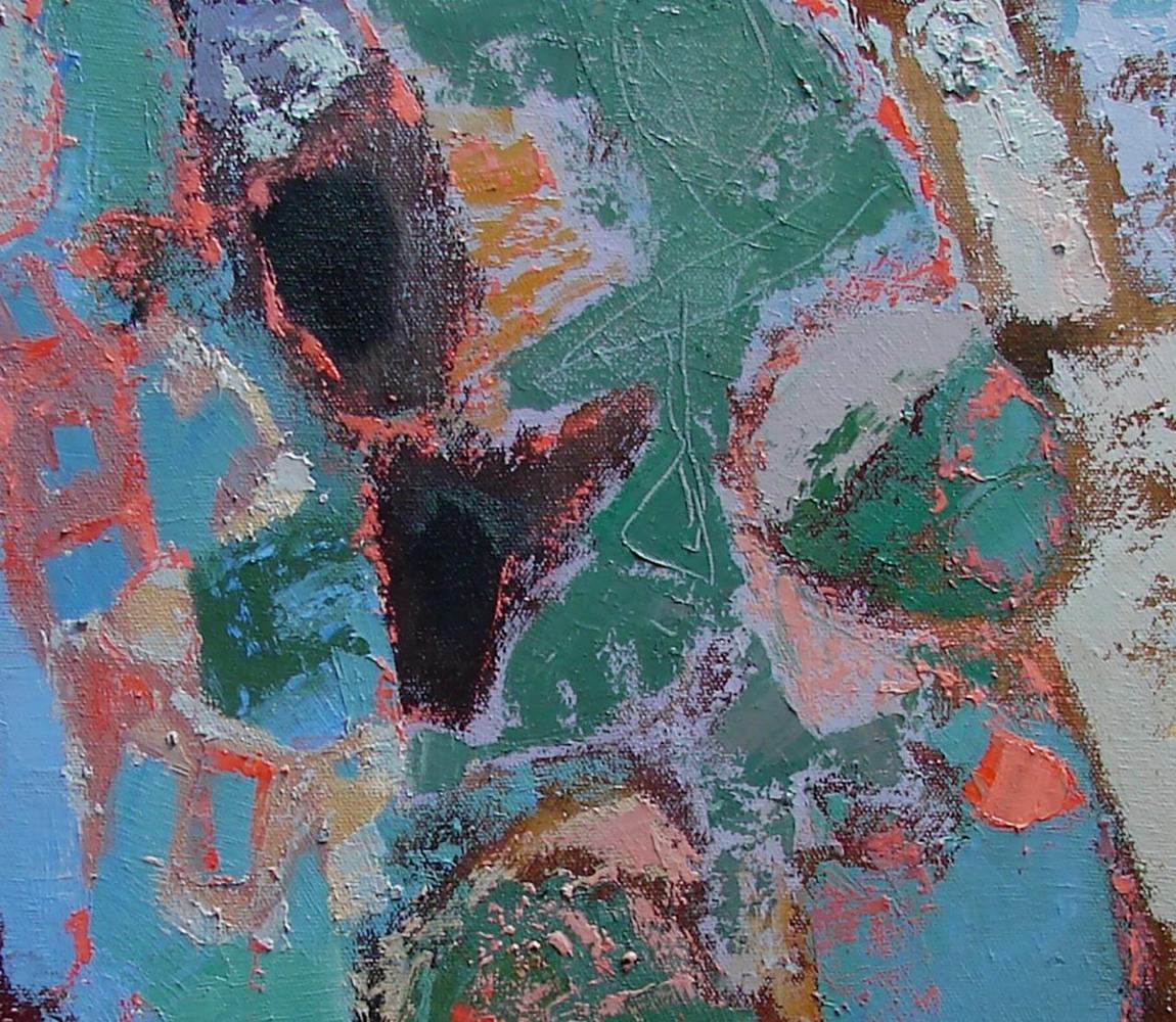 Oil painting Izmir Tatyana Shulyak abstract expressionist vibrant textured strokes