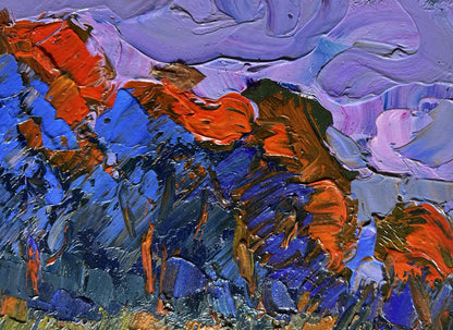 Oil painting Its cool by the river in the evening by Oksana Ivanyuk