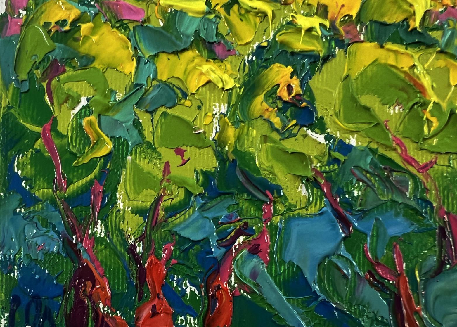 Vibrant impressionist oil painting of summer forest and fields by Oleksiy Ivanyuk
