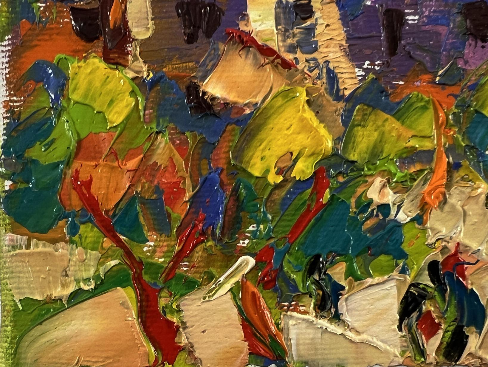 Vibrant impressionist oil painting Summer village heat by Oleksiy Ivanyuk