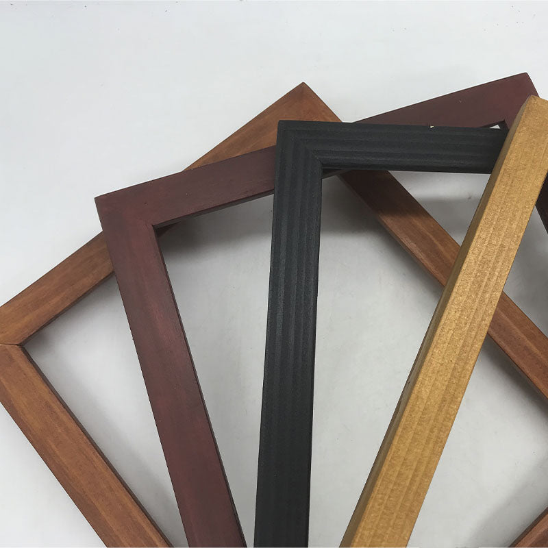 Sleek black matte Custom Wooden Frame with ribbed texture