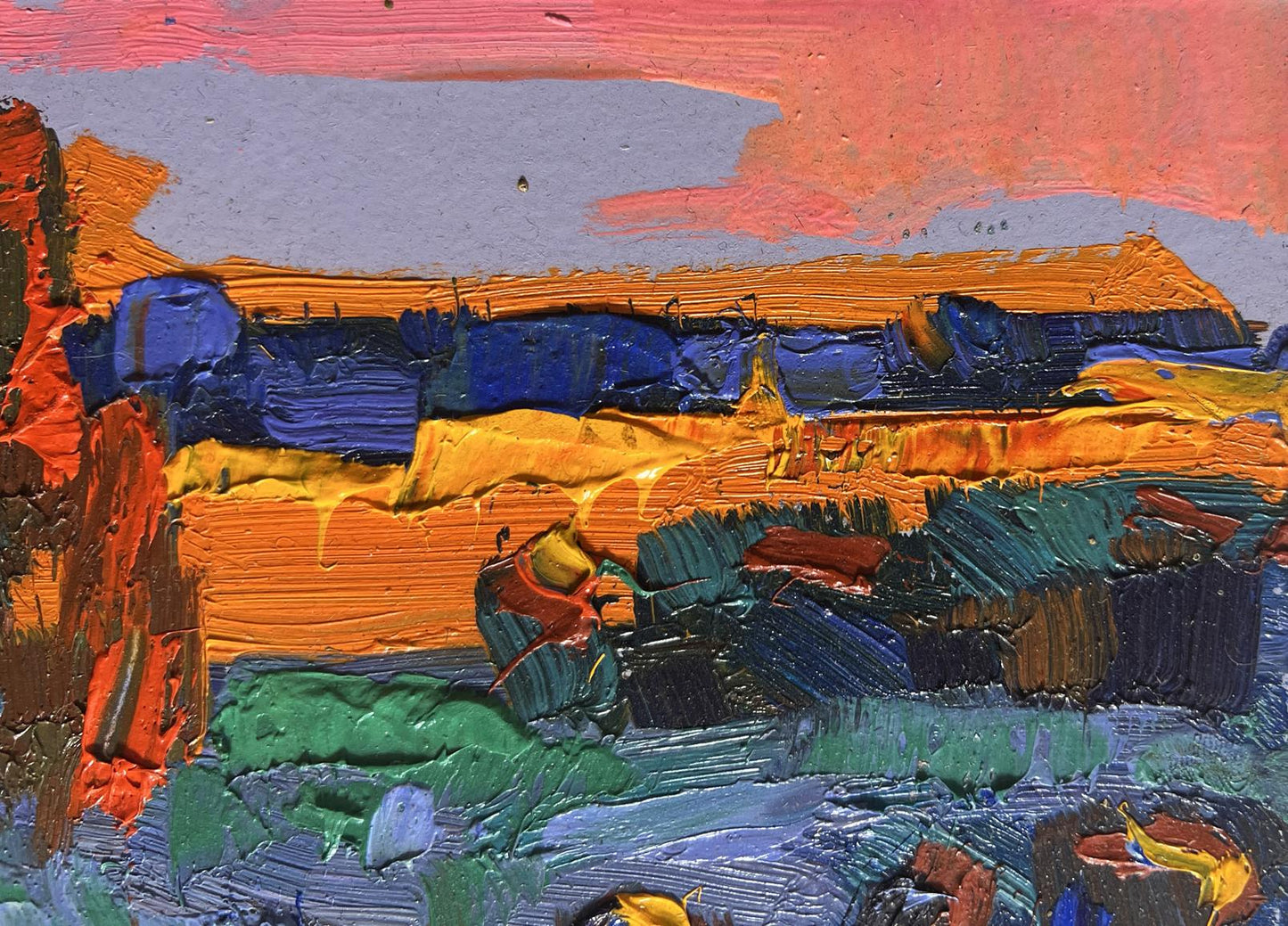 Vibrant impressionist oil painting Far away in the silence of nature by Oleksiy Ivanyuk