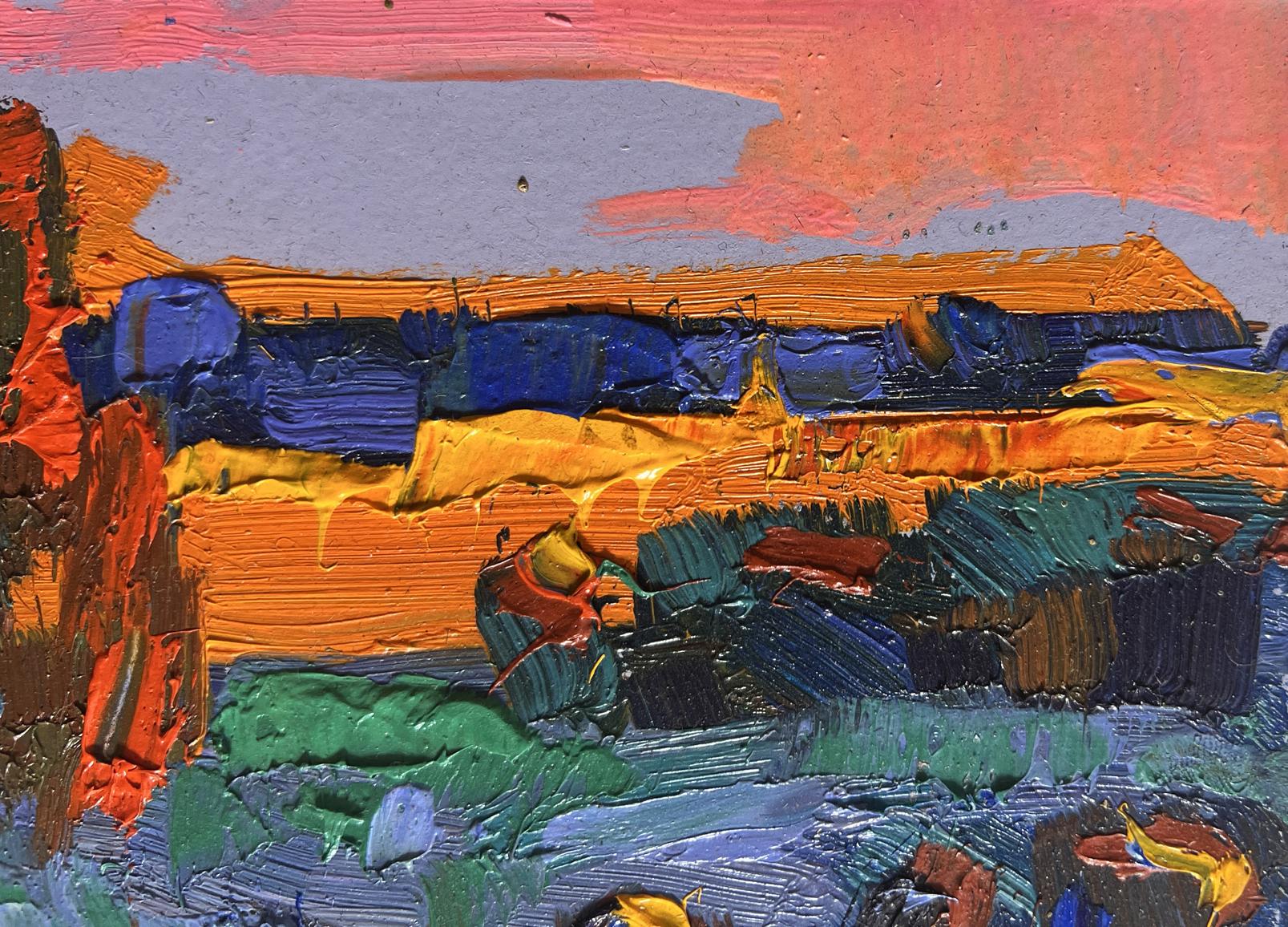 Vibrant impressionist oil painting Far away in the silence of nature by Oleksiy Ivanyuk