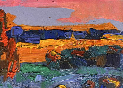 Vibrant impressionist oil painting Far away in the silence of nature by Oleksiy Ivanyuk