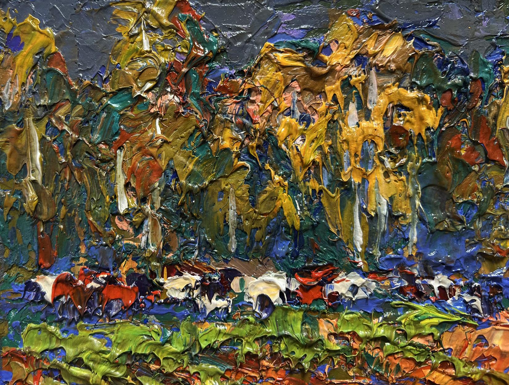 Oil painting Autumn yellow forest by Oleksiy Ivanyuk
