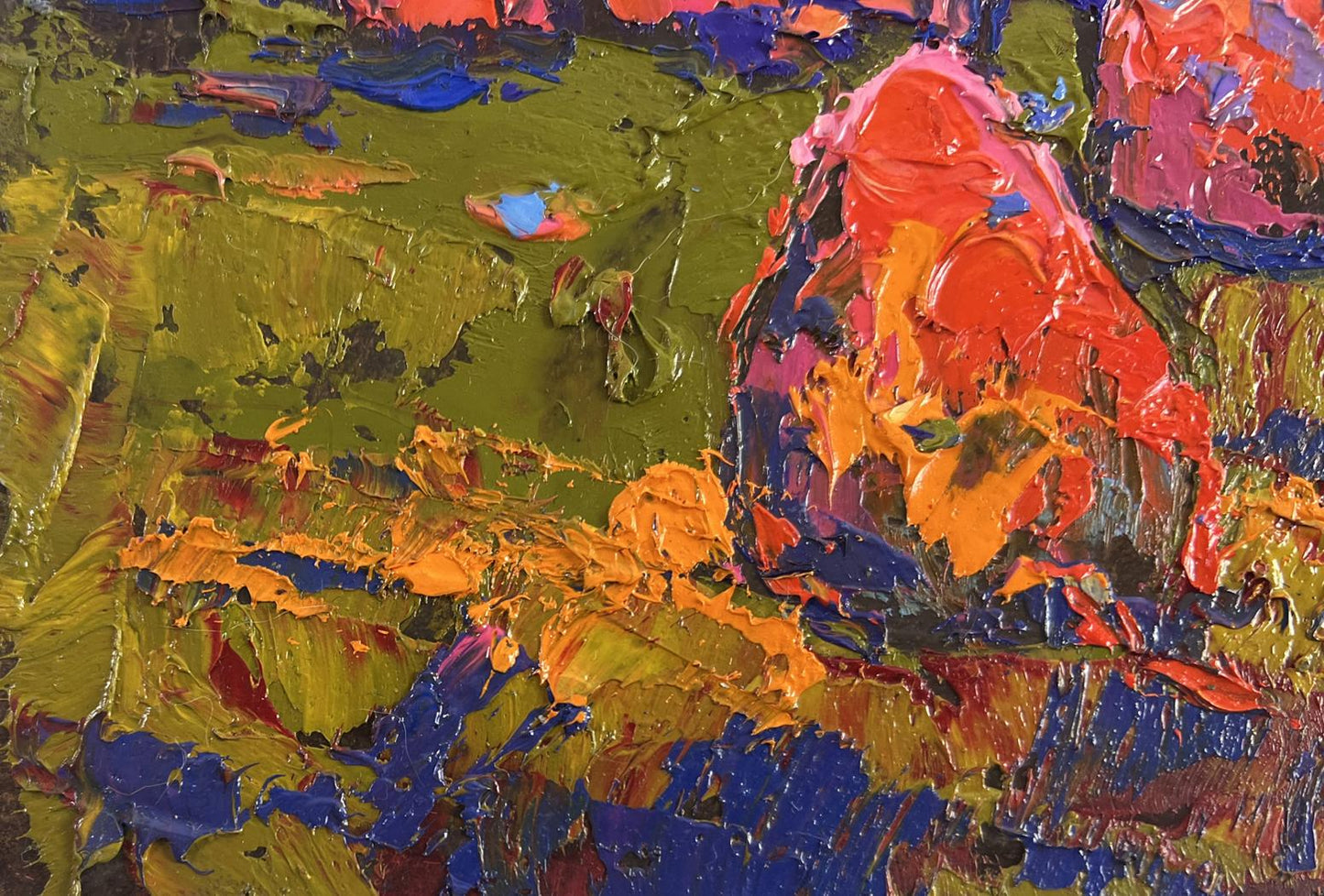 Vibrant Evening Silence in the Field oil painting by Oksana Ivanyuk