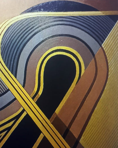 Oil painting Coherence by Alexander Strashevich, abstract geometric curves