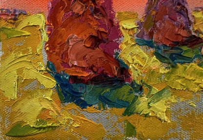 Oil painting Bright summer dawn by Oleksiy Ivanyuk vibrant textured artwork
