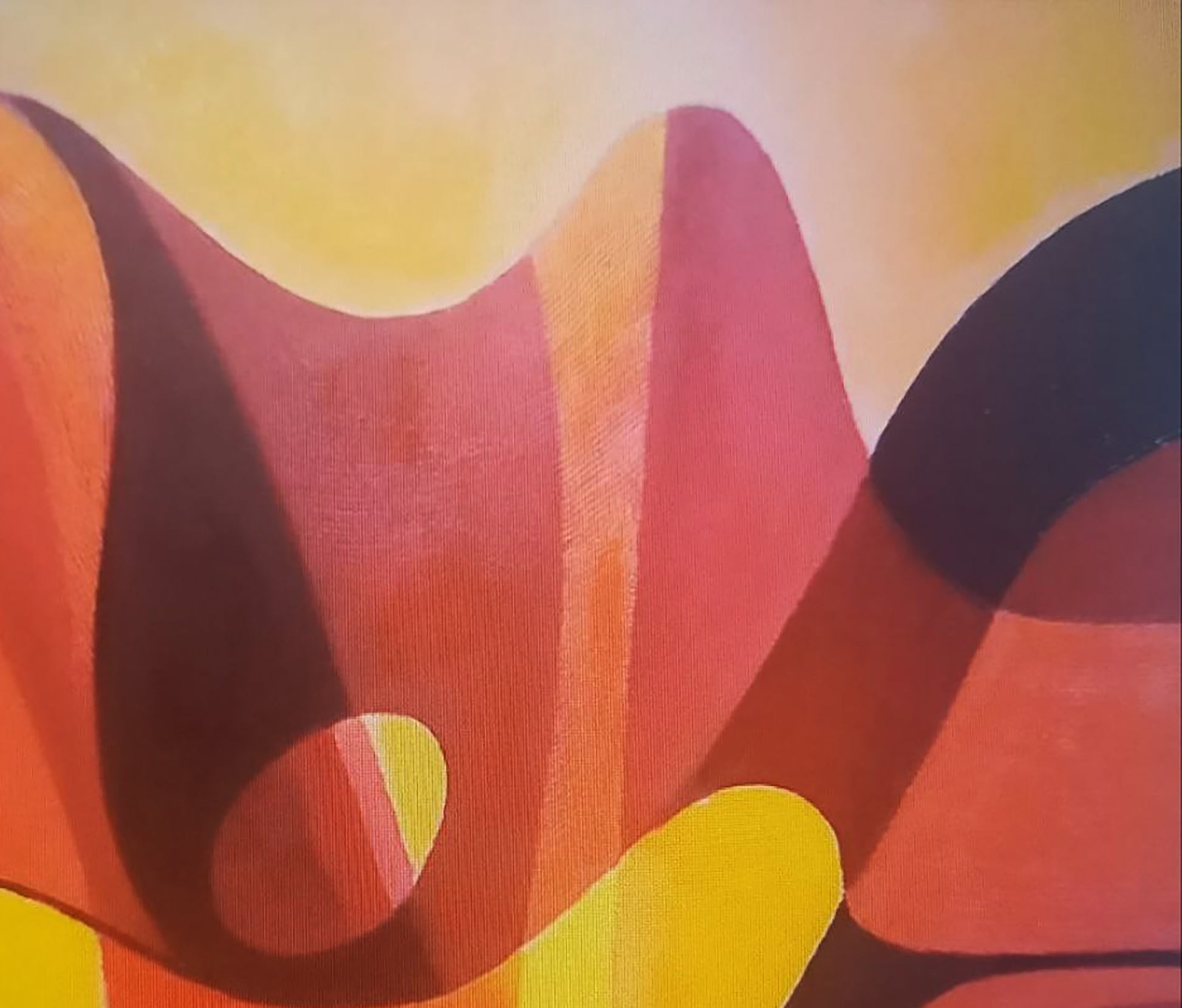 Oil painting Red shapes by Alexander Strashevich, bold warm hues