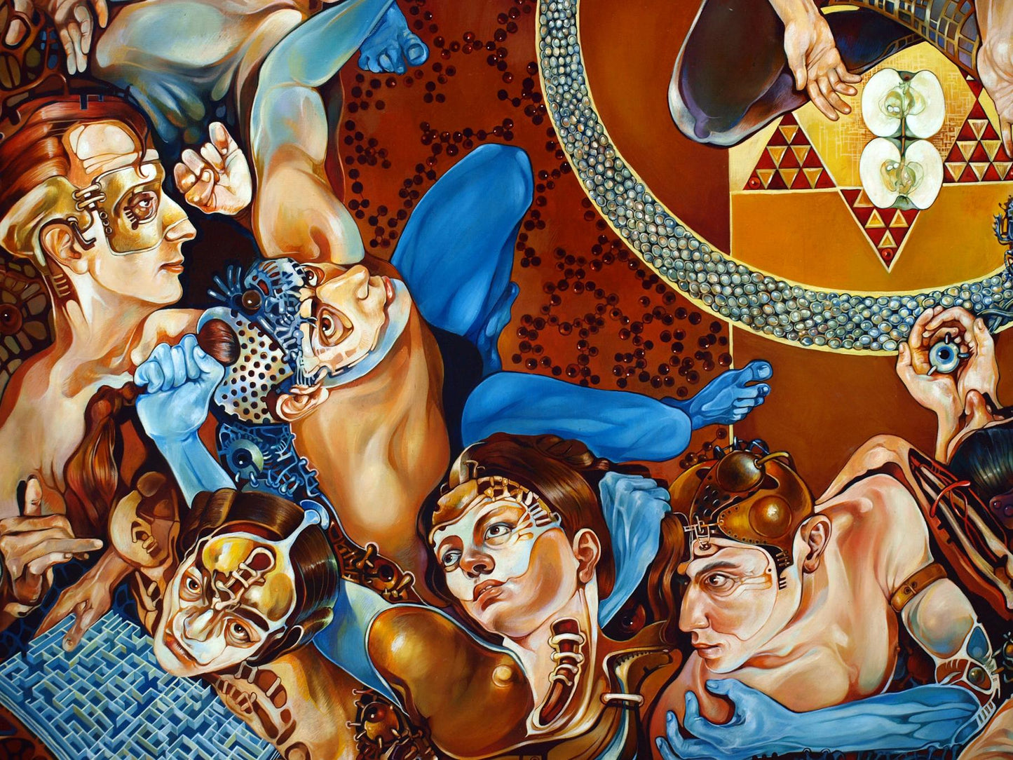 Vibrant surrealist oil painting Creation in Act II by Konsta G. Amelinn