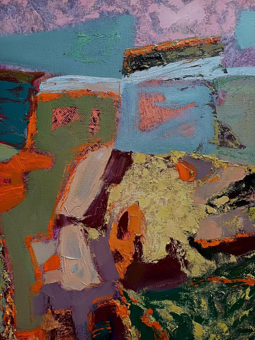 Abstract impasto oil painting Summer season dream of travel by Tatyana Shulyak